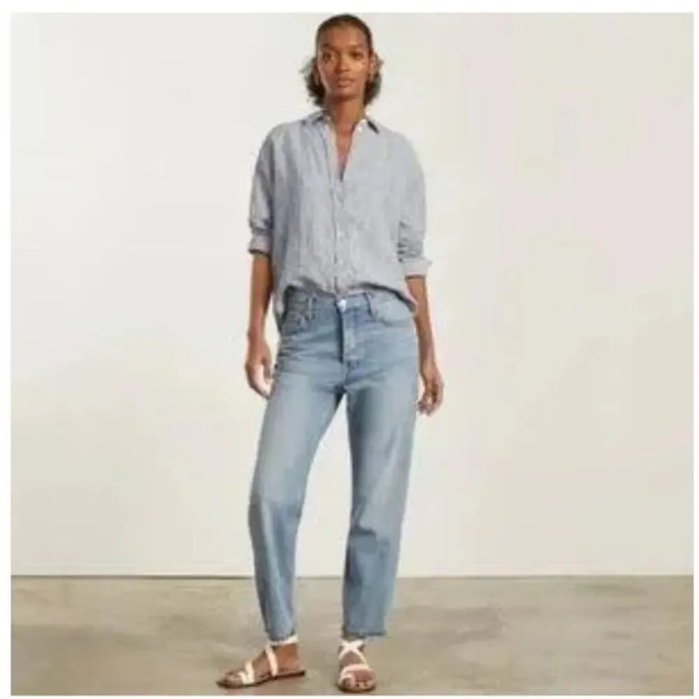 Everlane The Summer Slouch Jean in Indigo Mist Organic Cotton Baggy Size 25 - Picture 3 of 10